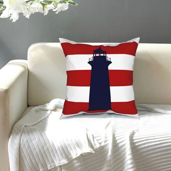 Luxury Home | Nautical Lighthouse Pillow Cover ⚓️ - Picture 6 of 8